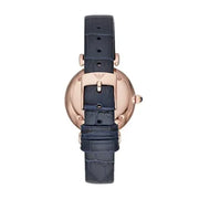  Shop Authentic Emporio Armani Gianni T-Bar Quartz Blue Dial Blue Leather Strap Watch for Women - AR11424 - Luxxuri