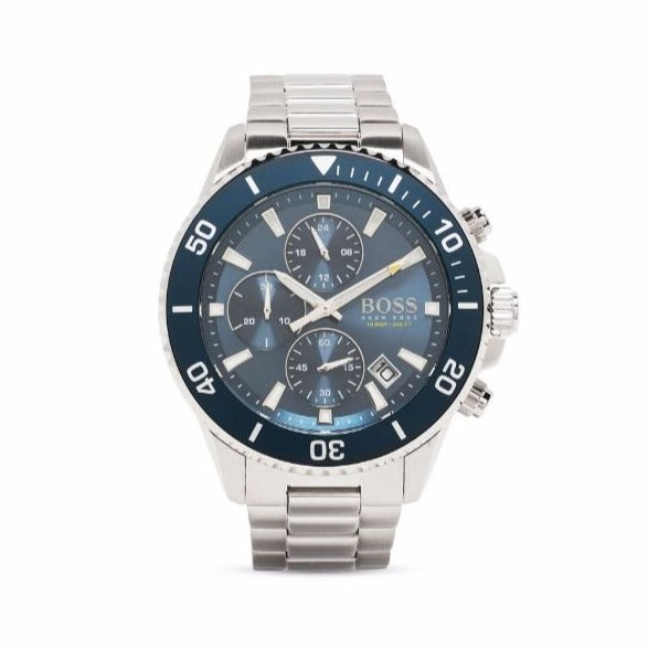  Shop Authentic Hugo Boss Ocean Edition Chronograph Blue Dial Silver Steel Strap Watch for Men - 1513704 - Luxxuri