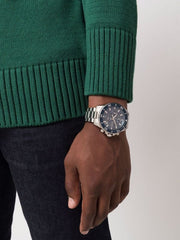  Shop Authentic Hugo Boss Admiral Blue Dial Silver Steel Strap Watch for Men - 1513907 - Luxxuri