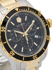  Shop Authentic Movado Series 800 Chronograph Black Dial Two Tone Steel Strap Watch For Men - 2600146 - Luxxuri