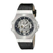  Shop Authentic Maserati Potenza Automatic Black Dial Black Leather Strap Watch For Men - R8821108001 - Luxxuri