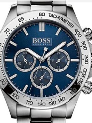  Shop Authentic Hugo Boss Ikon Blue Dial Silver Steel Strap Watch for Men - 1512963 - Luxxuri