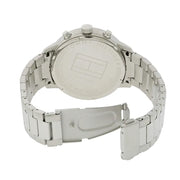  Shop Authentic Tommy Hilfiger Hudson Chronograph White Dial Silver Steel Strap Watch For Men - 1791227 - Luxxuri