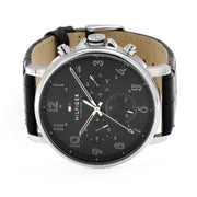  Shop Authentic Tommy Hilfiger Daniel Black Dial Black Leather Strap Watch for Men - 1710381 - Luxxuri