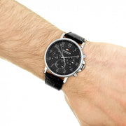  Shop Authentic Tommy Hilfiger Daniel Black Dial Black Leather Strap Watch for Men - 1710381 - Luxxuri