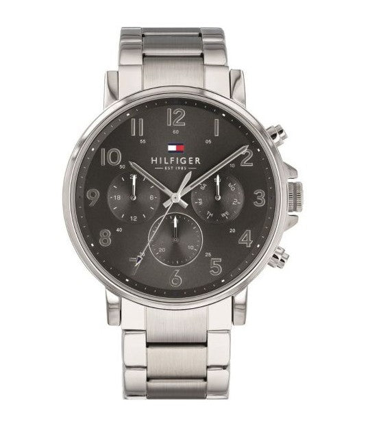  Shop Authentic Tommy Hilfiger Chronograph Grey Dial Silver Steel Strap Watch for Men - 1710382 - Luxxuri