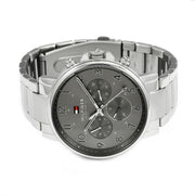  Shop Authentic Tommy Hilfiger Chronograph Grey Dial Silver Steel Strap Watch for Men - 1710382 - Luxxuri