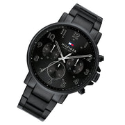  Shop Authentic Tommy Hilfiger Daniel Black Dial Black Steel Strap Watch for Men - 1710383 - Luxxuri