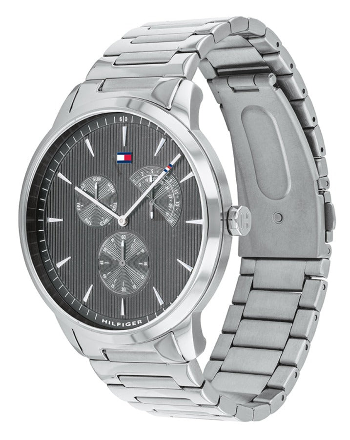  Shop Authentic Tommy Hilfiger Brad Chronograph Quartz Grey Dial Silver Steel Strap Watch For Men - 1710385 - Luxxuri