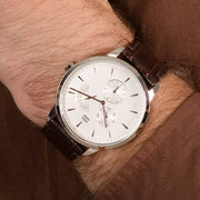  Shop Authentic Tommy Hilfiger Brad Chronograph White Dial Brown Leather Strap Watch For Men - 1710389 - Luxxuri