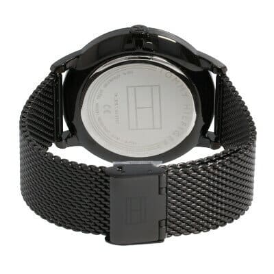  Shop Authentic Tommy Hilfiger Brad Quartz Blue Dial Black Mesh Bracelet Watch For Men - 1710392 - Luxxuri