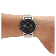  Shop Authentic Tommy Hilfiger Evan Grey Dial Silver Mesh Bracelet Watch for Men - 1710396 - Luxxuri