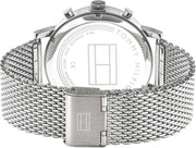  Shop Authentic Tommy Hilfiger Evan Grey Dial Silver Mesh Bracelet Watch for Men - 1710396 - Luxxuri