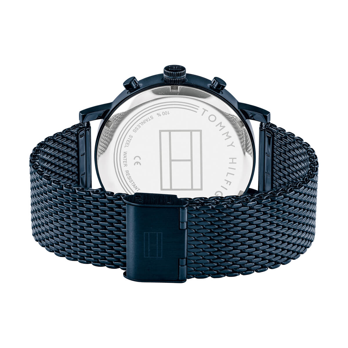  Shop Authentic Tommy Hilfiger Evan Blue Dial Blue Mesh Bracelet Watch for Men - 1710397 - Luxxuri