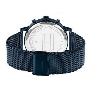  Shop Authentic Tommy Hilfiger Evan Blue Dial Blue Mesh Bracelet Watch for Men - 1710397 - Luxxuri