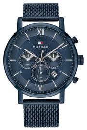  Shop Authentic Tommy Hilfiger Evan Blue Dial Blue Mesh Bracelet Watch for Men - 1710397 - Luxxuri