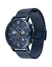  Shop Authentic Tommy Hilfiger Evan Blue Dial Blue Mesh Bracelet Watch for Men - 1710397 - Luxxuri