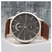  Shop Authentic Tommy Hilfiger Kane Grey Dial Brown Leather Strap Watch for Men - 1710398 - Luxxuri