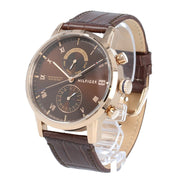  Shop Authentic Tommy Hilfiger Kane Brown Dial Brown Leather Strap Watch for Men - 1710400 - Luxxuri