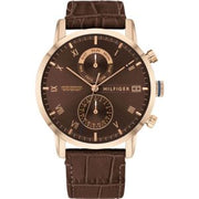  Shop Authentic Tommy Hilfiger Kane Brown Dial Brown Leather Strap Watch for Men - 1710400 - Luxxuri