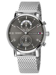  Shop Authentic Tommy Hilfiger Kane Black Dial Silver Mesh Bracelet Watch for Men - 1710402 - Luxxuri