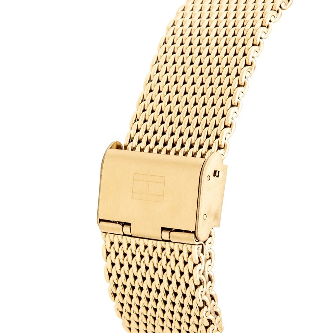  Shop Authentic Tommy Hilfiger Kane White Dial Gold Mesh Bracelet Watch for Men - 1710403 - Luxxuri