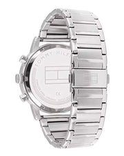  Shop Authentic Tommy Hilfiger Evan Chronograph Blue Dial Silver Steel Strap Watch For Men - 1710409 - Luxxuri