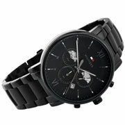  Shop Authentic Tommy Hilfiger Evan Chronograph Quartz Black Dial Black Steel Strap Watch For Men - 1710410 - Luxxuri