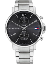 Shop Authentic Tommy Hilfiger Daniel Black Dial Silver Steel Strap Watch for Men - 1710413 - Luxxuri