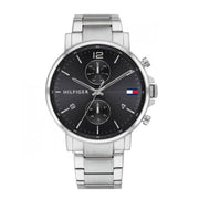  Shop Authentic Tommy Hilfiger Daniel Black Dial Silver Steel Strap Watch for Men - 1710413 - Luxxuri