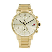  Shop Authentic Tommy Hilfiger Daniel White Dial Gold Steel Strap Watch for Men - 1710415 - Luxxuri