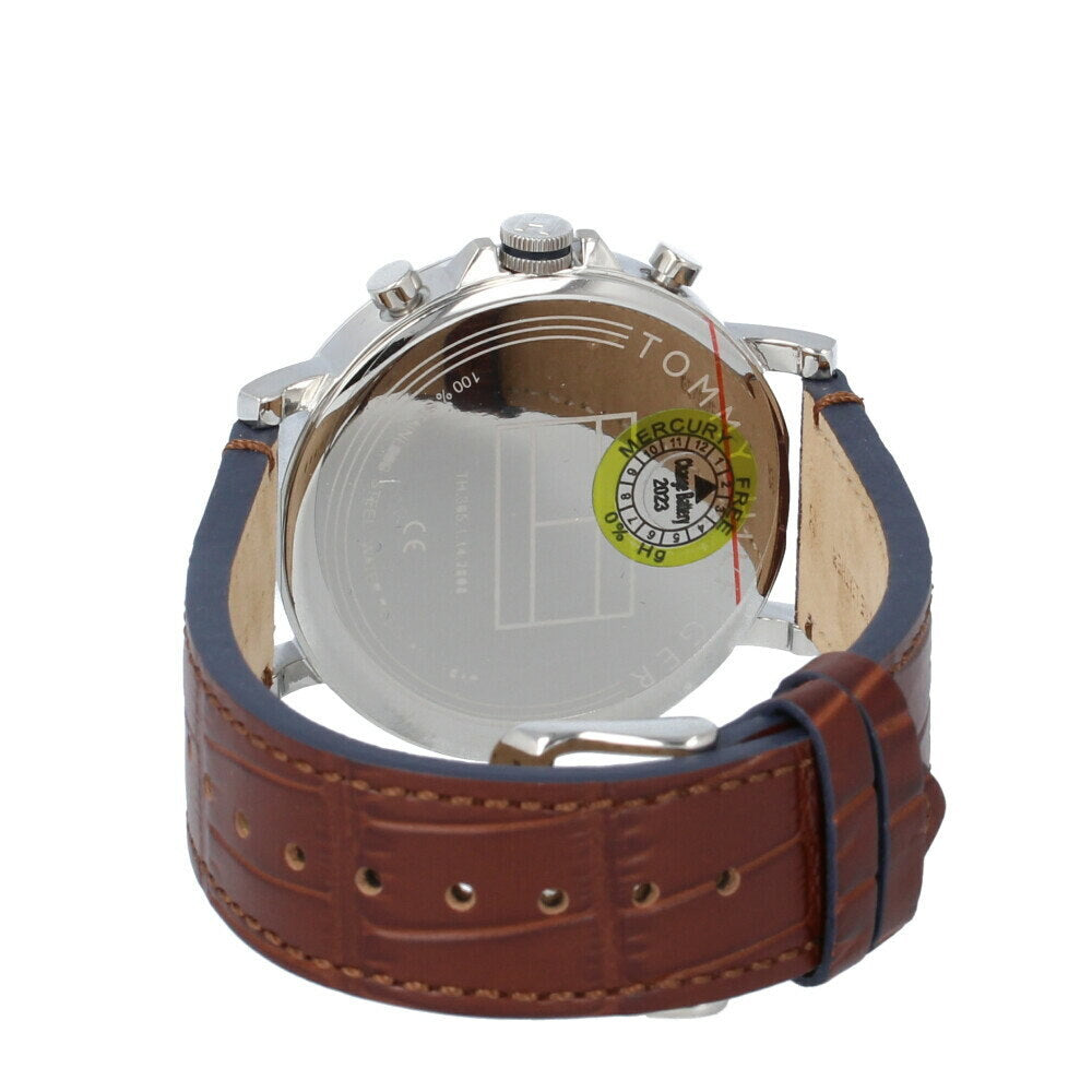  Shop Authentic Tommy Hilfiger Daniel Grey Dial Brown Leather Strap Watch for Men - 1710416 - Luxxuri