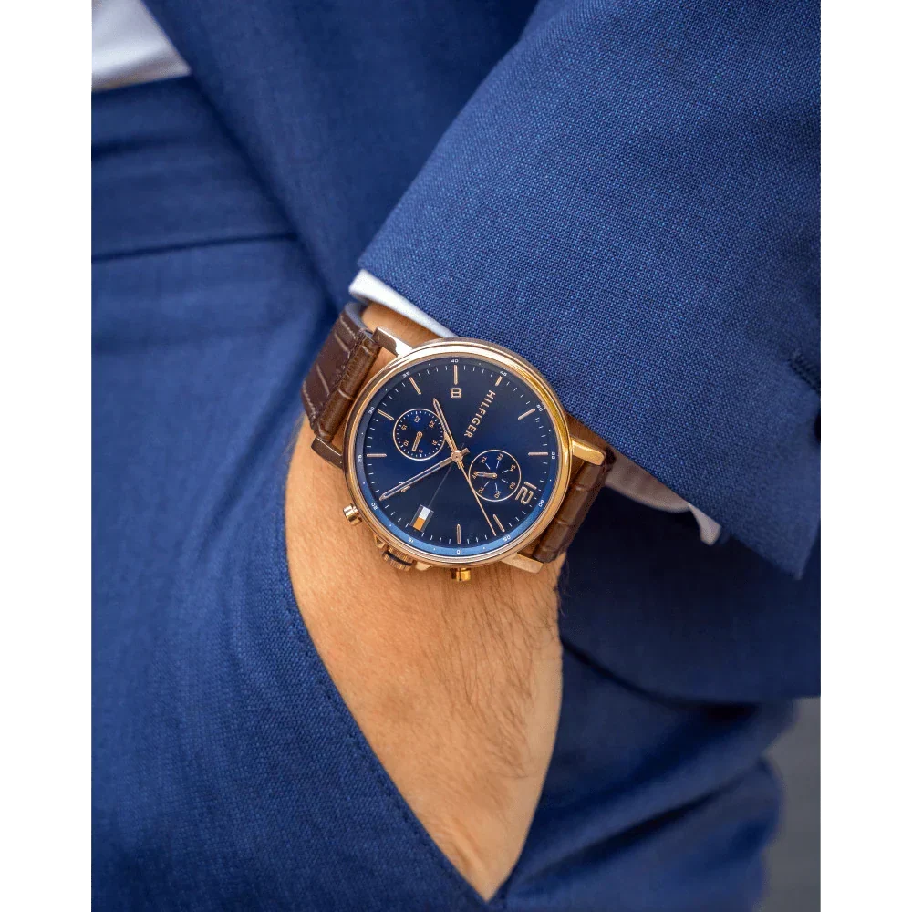  Shop Authentic Tommy Hilfiger Daniel Blue Dial Brown Leather Strap Watch for Men - 1710418 - Luxxuri