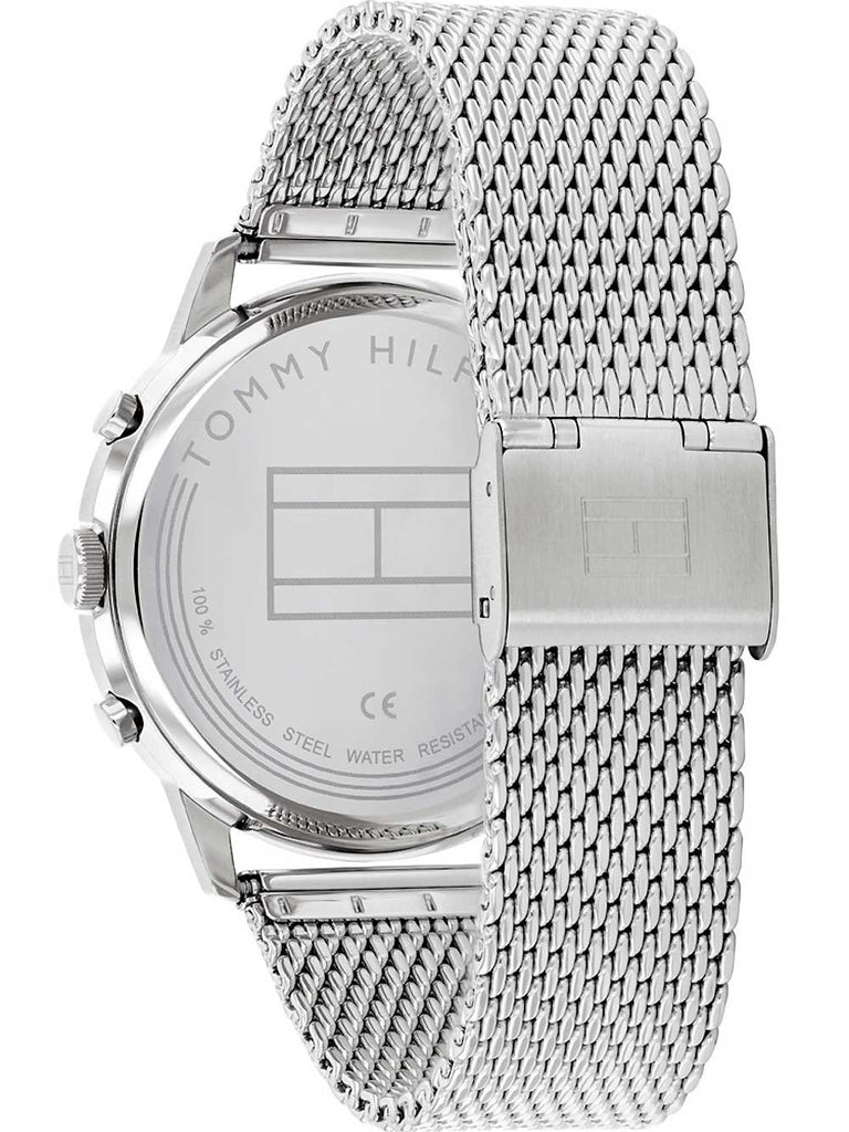  Shop Authentic Tommy Hilfiger Kane Black Dial Silver Mesh Bracelet Watch for Men - 1710402 - Luxxuri