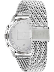  Shop Authentic Tommy Hilfiger Kane Black Dial Silver Mesh Bracelet Watch for Men - 1710402 - Luxxuri