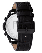  Shop Authentic Tommy Hilfiger Baker Chronograph Black Dial Black Leather Strap Watch For Men  - 1710452 - Luxxuri