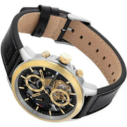  Shop Authentic Tommy Hilfiger Henry Chronograph Black Dial Black Leather Strap Watch For Men - 1710474 - Luxxuri