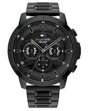  Shop Authentic Tommy Hilfiger Classic Chronograph Black Dial Black Steel Strap Watch For Men - 1710494 - Luxxuri