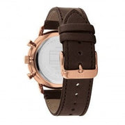  Shop Authentic Tommy Hilfiger Legend Analog Black Dial Brown Leather Strap Watch For Men - 1710566 - Luxxuri