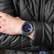  Shop Authentic Tommy Hilfiger Wynwood Chronograph Blue Dial Blue Silicon Strap Watch For Men - 1710582 - Luxxuri