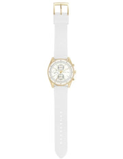  Shop Authentic Michael Kors Hadyn Chronograph White Dial White Rubber Strap Watch for Women - MK7484 - Luxxuri