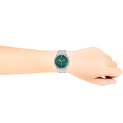  Shop Authentic Salvatore Ferragamo Sapphire Chrono Green Dial Silver Steel Strap Watch for Men - SFME00421 - Luxxuri
