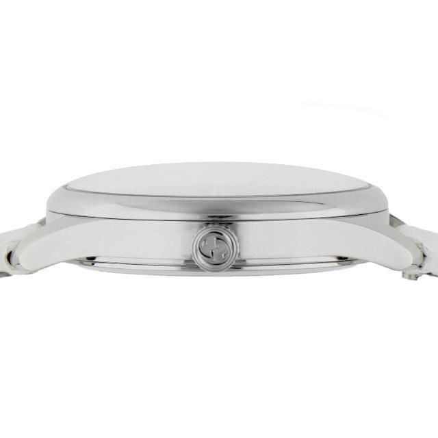  Shop Authentic Gucci G-Timeless Mother of Pearl White Dial White Leather Strap Watch For Women - YA126597 - Luxxuri