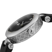  Shop Authentic Gucci Diamantissima Quartz Diamonds Black Dial Black Leather Strap Watch for Women - YA141506 - Luxxuri