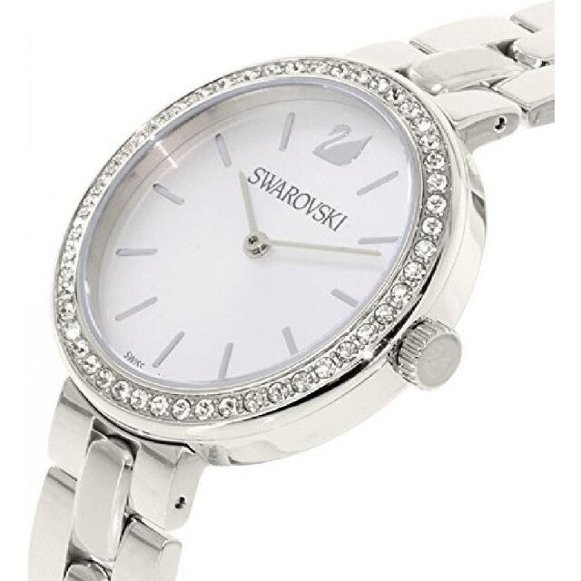  Shop Authentic Swarovski Daytime Crystal Silver Dial Silver Steel Strap Watch for Women - 5095600 - Luxxuri