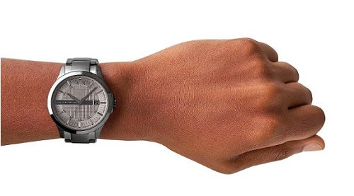  Shop Authentic Armani Exchange Hampton Chronograph Grey Dial Grey Steel Strap Watch For Men - AX2194 - Luxxuri