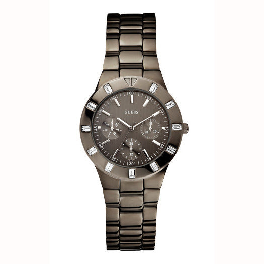  Shop Authentic Guess XS Multifunction Quartz Brown Dial Brown Steel Strap Watch For Women - W0027L1 - Luxxuri