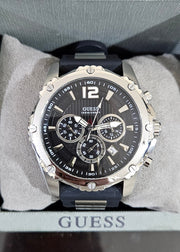  Shop Authentic Guess Intrepid Chronograph Black Dial Two Tone Steel Strap Watch for Men - W0167G1 - Luxxuri