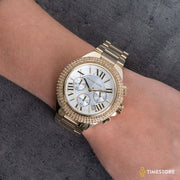  Shop Authentic Michael Kors Camille Silver Diamonds Dial Gold Steel Strap Watch for Women - MK5756 - Luxxuri
