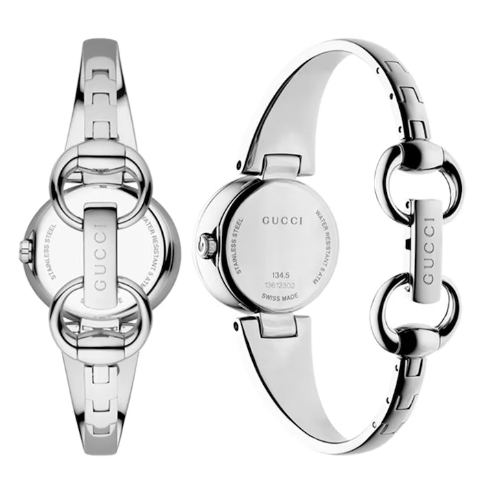  Shop Authentic Gucci Guccissima Black Dial Silver Steel Strap Watch For Women - YA134301 - Luxxuri